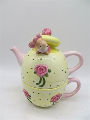 Large Tea Cup & Tea Pot w/Mouse