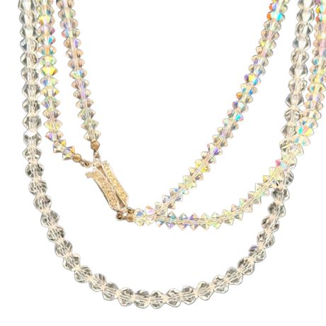 Vintage Crystal Strands with Art Deco Clasp