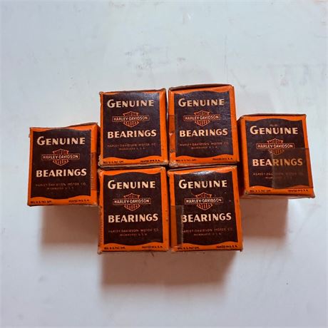 6 NOS WWII Army Surplus Harley Davidson Bearings