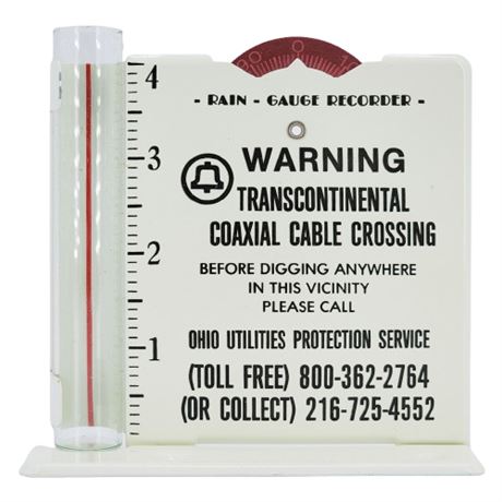 Vintage Morco Enameled Metal Advertising Rain Gauge