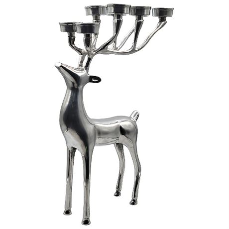 Aluminum Reindeer Tealight Candle Holder
