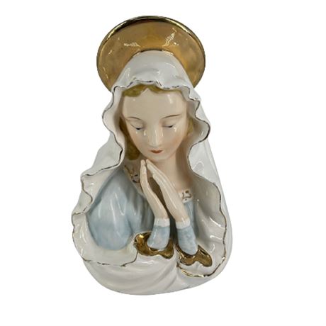 Vintage Mother Mary Figural Planter