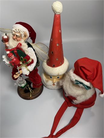 Three-piece Santa Christmas lot