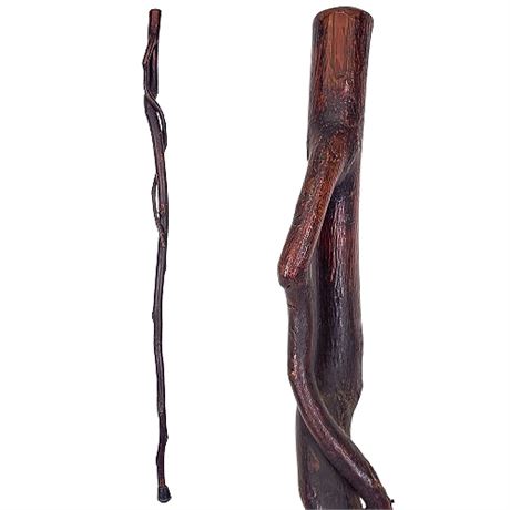 Vintage Handmade Twisted Wooden Vine 36.5" Walking Stick
