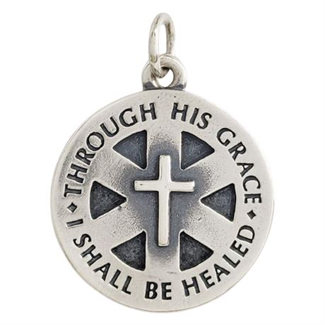 Signed James Avery Religious Pendant