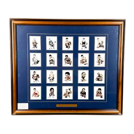 Framed & Matted Set of Victoria Gallery Boxing Campion Cards 1991