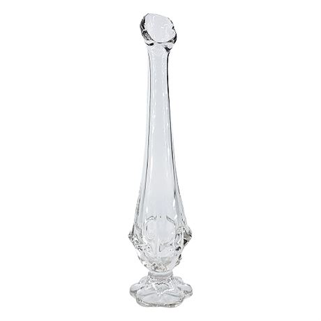 Fenton "Valencia" UV Reactive Clear 12 Inch Swung Glass Vase