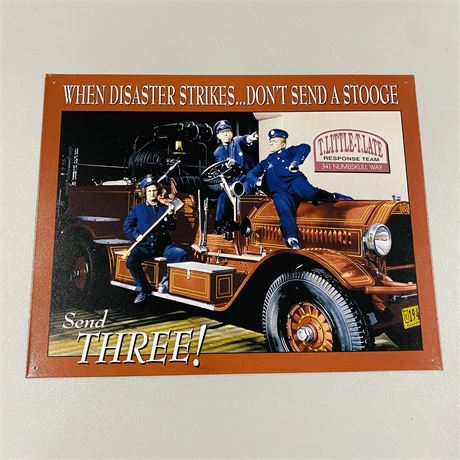 12.5x16” Three Stooges Retro Metal Sign