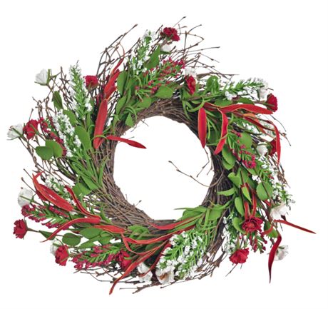 14" Silk & Twig Wreath