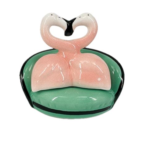 Clay Art Ceramic Flamingo Salt & Pepper Shakers