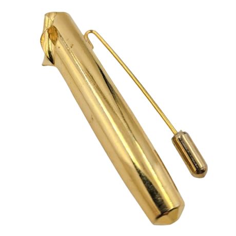 Vintage Gold Tone Mini Bud Vase Stick Pin