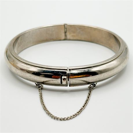 Vintage Silver-Tone Bangle Bracelet