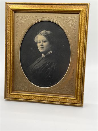 Victorian lady framed picture