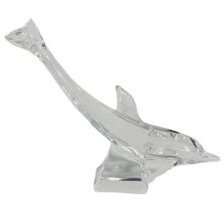 JG Durand Crystal Au Plomb Glass Dolphin Figurine