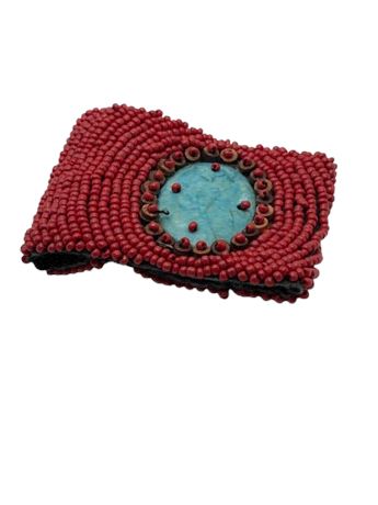 TIBETAN tribal coral beaded bracelet
