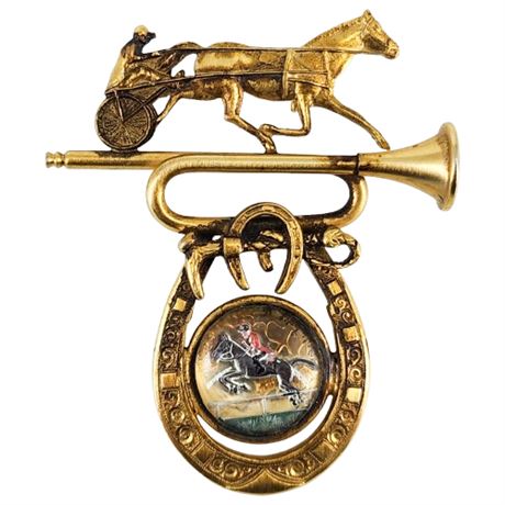 Vintage Equestrian Themed Brooch