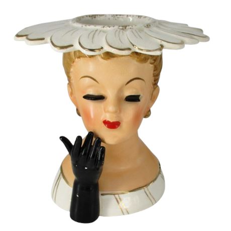 Vintage 1956 Napco LADY HEAD Vase