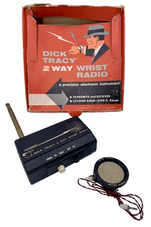 1950s Detective Dick Tracy 2 Way Wrist Radio with Box