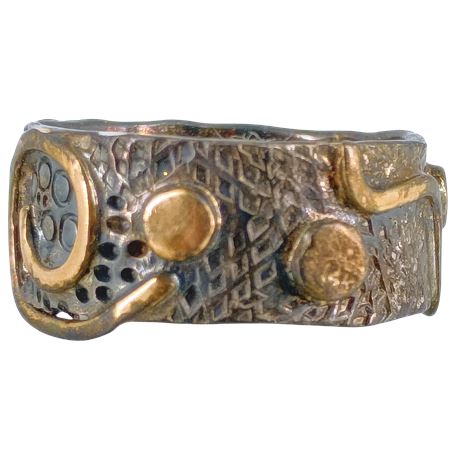 Artisan Mixed-Metal Sculptural Ring – Sterling Silver