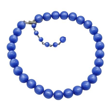 Periwinkle Moonglow Beaded Necklace