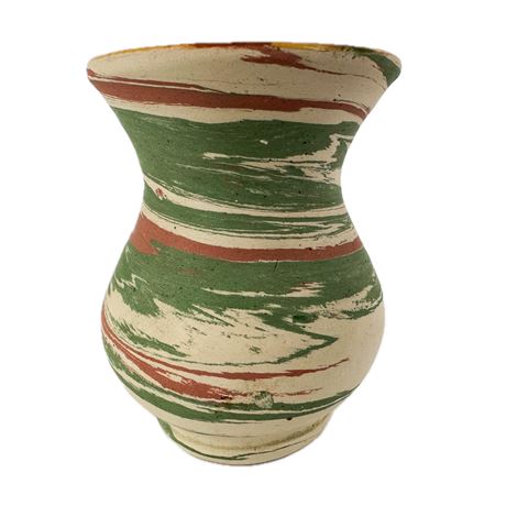 Vintage Souvenir Swirl Art Pottery Vase from Silver Springs, Florida