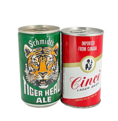 VTG Beer Cans, Tiger Head Ale (Cleveland), & Cinci Beer