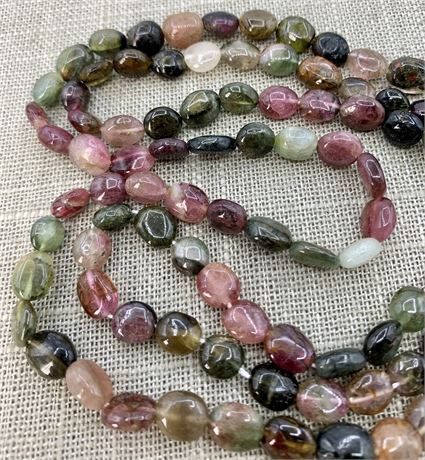 107 Ombré Tourmaline Drilled Jewelry Making Beads