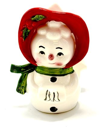 Vtg Lefton Snowlady Christmas Napkin Holder Japan
