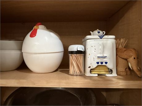 Egg Cookers & Vintage Toothpick Holder
