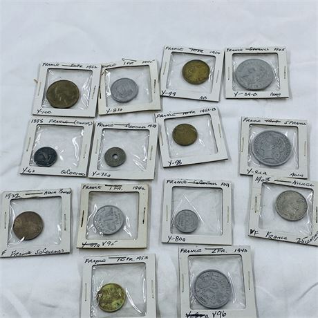 14x France Coins