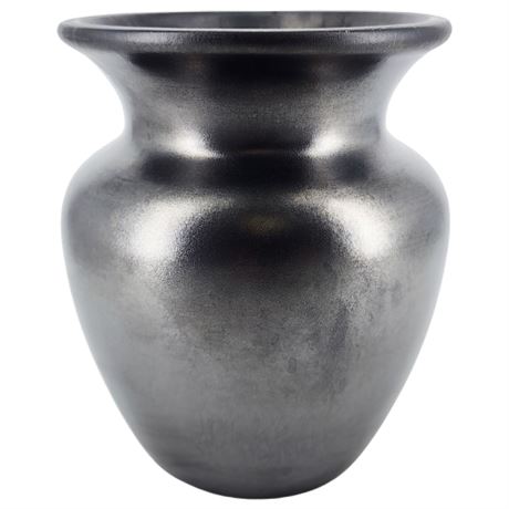 Vintage Haeger Gunmetal Metallic Luster Ceramic Vase