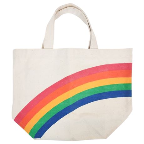 Vintage Current Catalog Canvas Rainbow Carryall Tote Bag