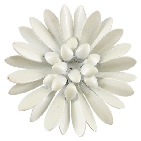 Vintage Pearlescent Dimensional Flower Power Brooch