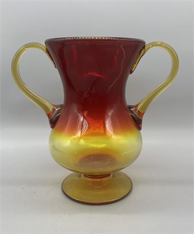 Italian Made Amberina Vase