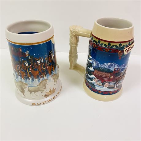 2 Budweiser Steins