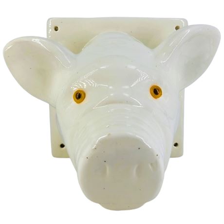Vintage Ceramic Pig Bust Wall Hanging