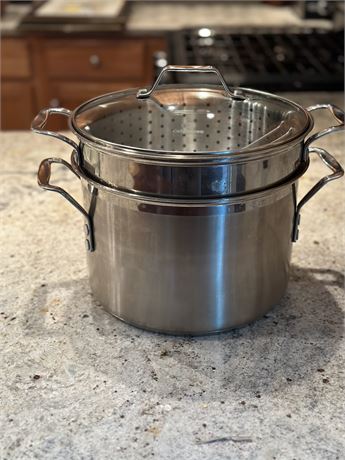 Calphalon Spaghetti Pot with Strainer, Steamer and Lid