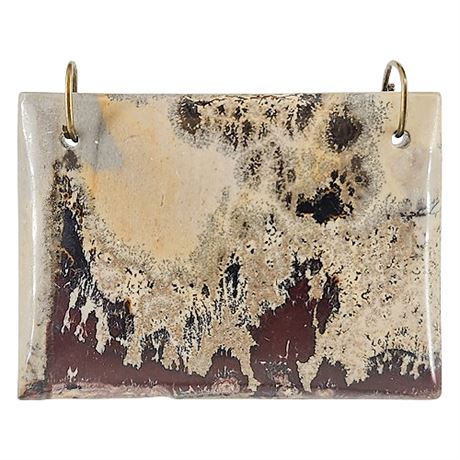 Genuine Picture Jasper Rectangular Pendant
