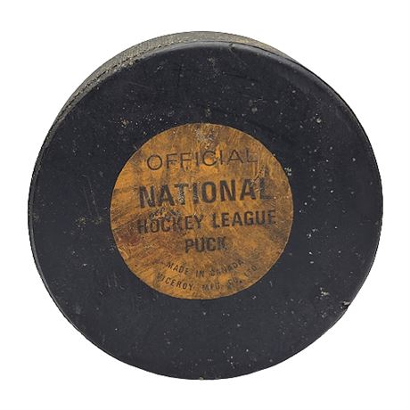 Vintage Official National Hockey League Puck