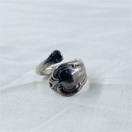 5.5g Vntg Sterling Spoon Ring Size 7.75
