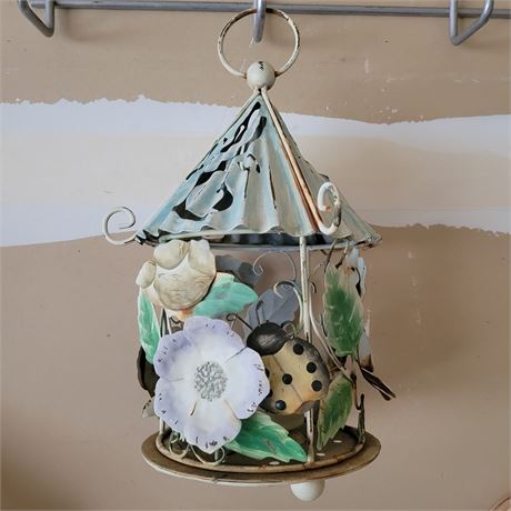Floral Birdhouse Candlelight Holder