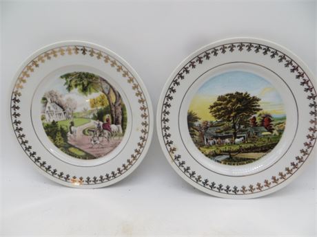 2 Currier & Ives "Four Seasons Revisited" Roy Thomas Collection