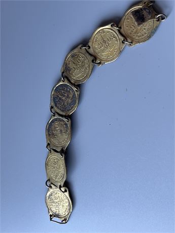 Belgium coins bracelet