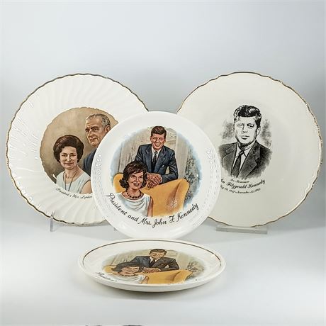 Collectible Presidential Plates - John F. Kennedy and Lyndon B. Johnson