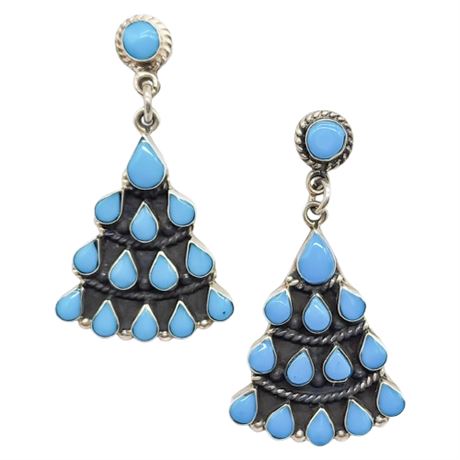 Vintage BERNICE GOODSPEED Sterling Silver Turquoise Earrings