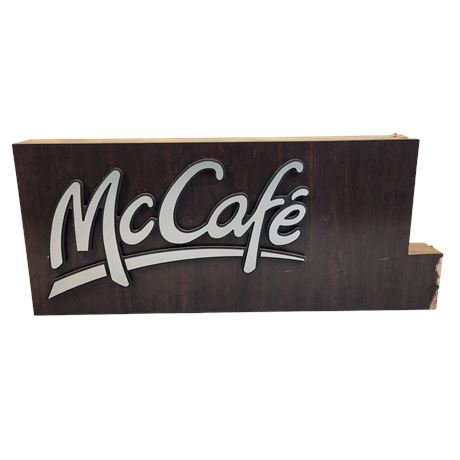 McDonald's McCafe Wood/Metal Sign