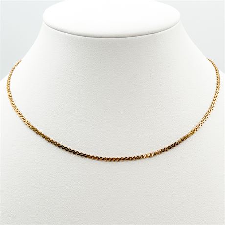 Vintage Napier Signed Gold Tone Chain Necklace