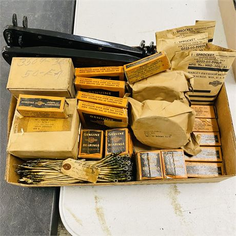 NOS WW2 Army Surplus Harley Davidson Parts Lot