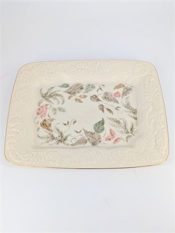 Lenox USA "Nature's Impressions" Leaf Platter 11" x 8.75"