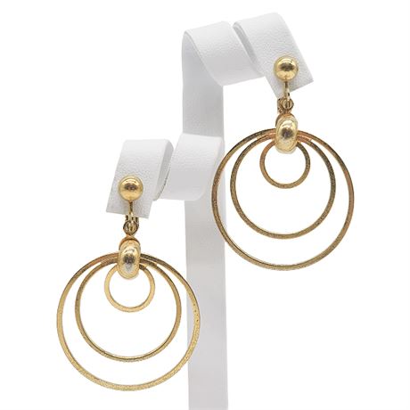 Vintage SARAH COVENTRY "Gypsy" Gold Tone Clip Earrings